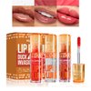 Bekoeen 3PCS Duck Plumping Lip Gloss,Plump Lip Gloss,High Pigmentation Shine Finish,Duck Plumping, Non-Sticky Matte FInish,Infused with Spicy Ginger,Clearly Spicy