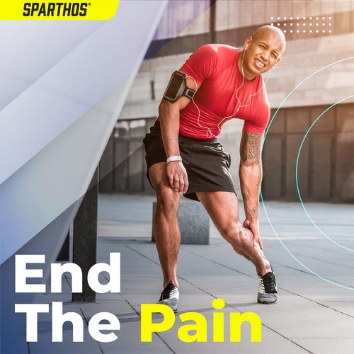 Sparthos Leg Compression Sleeve - Brace for Calf, Knee and Thigh, Recovery, Support Pain Relief for Sports Shin Splint Arthritis Patella Mcl Acl Tendon Patellar - for Men and Women (Black-XS)