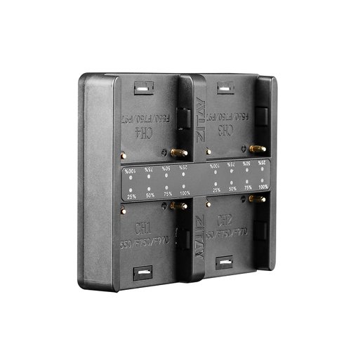 ZITAY 4-Channel USB C Fast Charging Station for Sony NP-F550, NP-F750, NP-F770, NP-F970 Batteries