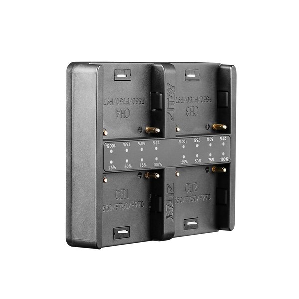 ZITAY 4-Channel USB C Fast Charging Station for Sony NP-F550, NP-F750, NP-F770, NP-F970 Batteries