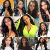 22 22 22 Inch Body Wave Bundles Human Hair #1B Body Wave Bundles Natural Black Color Same Length 3 Bundles Double Weft Hair Extensions for Women
