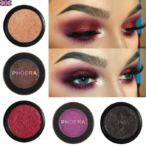 Phoera Cream to Powder Waterproof Glitter Metallic Eyeshadow Palette Long Lasting Shimmer High Pigment Sparkly Eye Shadow Cosmetic Makeup (116 MOROCCO)