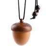 RoyAroma Wooden Acorn Essential Oil Car Diffuser Air Freshener Hang Decoration Brown