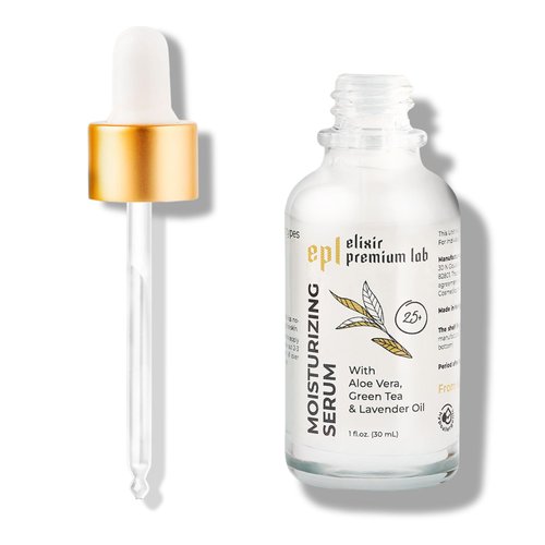 Collagen & Hyaluronic Acid Serum for Face - Brightening & Moisturizing Anti Aging Face Serum - Skincare for Hyperpigmentation - Women & Men w/Lavender, Aloe & Green Tea Facial Glow for All Skin Types