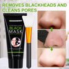 Blackhead Remover Mask, Charcoal Peel Off Face Mask, Blackhead Face Mask, Blackhead Peel Off Mask with Brush for Pore Cleansing and Blackhead Removal, Facial Skin Care for Men & Women, 100g