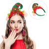 Lurrose Christmas Elf Headbands Elf Hat Headband Elf Costume Headwear with Jingle Bells for Xmas Party, Holiday Favors