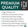 FGO Organic Elderberry Tea, Eco-Conscious Tea Bags, 20 Count, Packaging May Vary (Pack of 1)