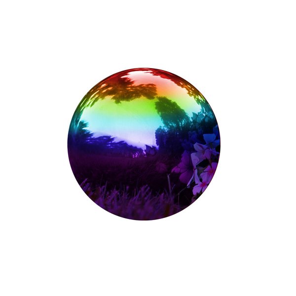 Trademark Innovations Gazing Mirror Ball - Stainless Steel - 8" (Rainbow)