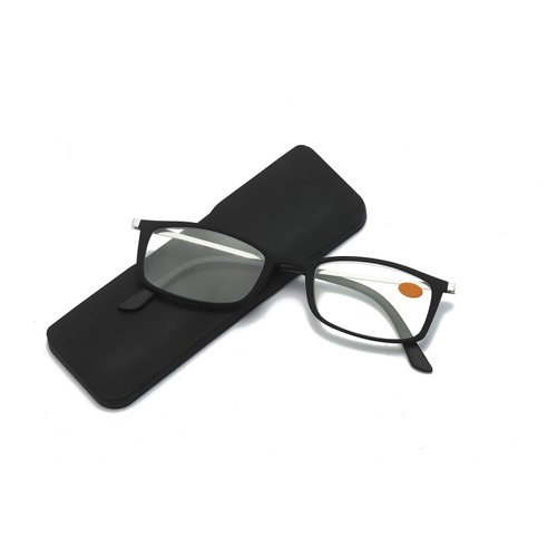 KoKoBin Ultra-thin anti-blue reading glasses, anti-glare glasses,Black 2.50
