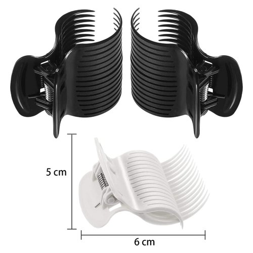 10 Pieces Hot Roller Clips Hair Curler Claw Clips Replacement Roller Clips for Women Girls Hair Section Styling (White)