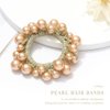 Fashey Pearl Hair Scrunchies Rhinestone Hair Ties Elastic Hair Bands Ponytail Holder Hair Ropes Hair Accessories for Women and Girls（Pack of 3）