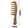 Moreinday Wooden Comb Massage Comb Scalp Massager Wide Tooth Wood Comb for Women Men - Red Case
