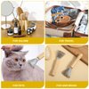 2pcs Hair Brush Cleaner Comb Cleaner Hair Brush Cleaner Tool For Home And Salon Use Hairbrush Cleaner Tool With Metal Wire Rake Wooden Handle