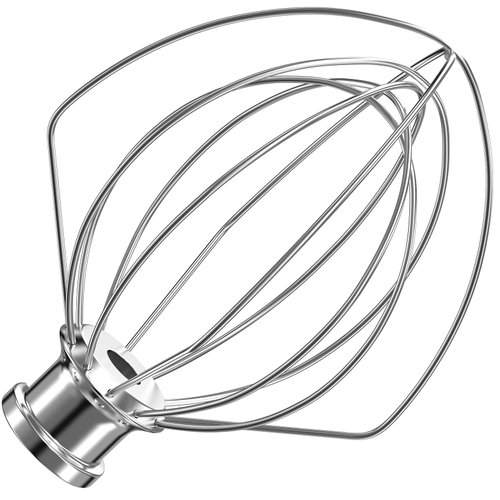 K5A Stainless Steel 6-Wire Whip Attachment for KitchenAid Bowl-Lift Mixer 5 Quart Bowl, Stainless Steel Whisk Replacement for Kitchen Aid Mixer, Dishwasher Safe, Egg Heavy Cream Beater.