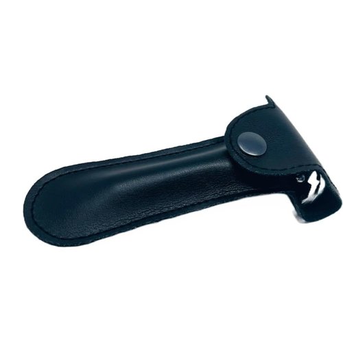 G.B.S Double Edge Shaving Razor Short Rubber Coated Handle With Leather Protective Travel Case & 20 blades Double Edge Safety Razor Long Lasting Skin Friendly