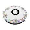 Cell Phone Pop Out Holder,Floral White Daisy Flower Letter O PopSockets Grip and Stand for Phones and Tablets
