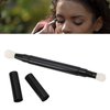 Dual Eyeshadow Brush, Eyeshadow Blending Brush Retractable Portable Double Ended Eye Makeup Brush Synthetic For Outdoor Travel Soft Easy To Apply With Automatic Sealing