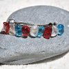 Red, White and Blue Stone 60 MM French Barrette Hair Clip