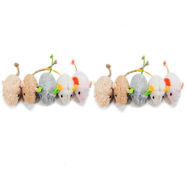 Shudyear cat Toys 5pcs Mouse Toys, Interactive Catnip Animal Toys for Indoor Kittens to Eliminate Boredom for Bored Indoor Cats (5pc)