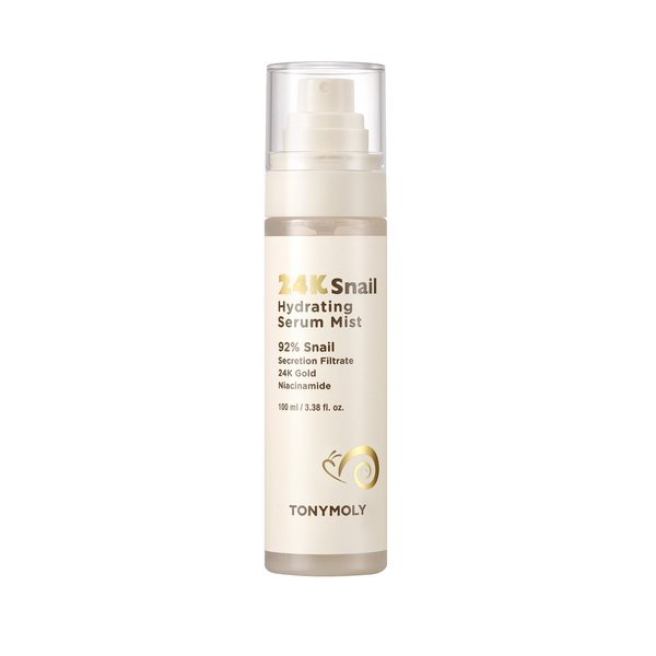 TONYMOLY 24K Snail Hydrating Serum Mist | 92% Snail Mucin | Hydrating, Moisturizing Toner Serum Mist | Korean Skincare