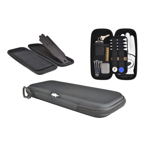 Platypus Golf Co. Caddie Case - Golf Glove Holder with Hinging Stiff Shaper - Golf Accessories for Men & Women - Hard Case Organizer with Storage Slots for Phone, Tees, Divot Tools & Ball Markers