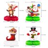 Christmas Party Decorations, 9 Pcs Christmas Honeycomb Centerpieces for Tables, 3D Holiday Centerpieces for Table with Snowman Santa Claus for Merry Christmas Party Xmas Holiday Supplies