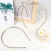 Gwabee Multi Layers Headbands for Women, Thin Metal Headband, 2 PCS Non Slip Row Wire Head Band, Elegant Hair Band for Girls Hair Hoop, Elastic Hairband Hair Accessories for Women, Gold and Silver