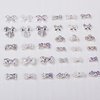 WOKOTO 33 Pcs 3D Silver Bowknots Nail Charms for Nail Art 3D Bow Charms for Acrylic Nails Art Jewels Nail Rhinestones and Charms for Nails Designs Charms 3D Bow Ties Charms Nail Art Gems for Women