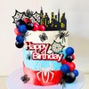 48Pcs Superhero Birthday Cake Decoration Superhero Party Favors Cupcake Cake Decoration Spider Cake Decoration