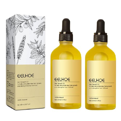 Veganic Natural Rosemary Oil by Carvenchi - For Hair Growth, Reducing Hair Loss & Repairing Dry, Damaged Hair (60ml x 2)
