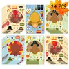 Happy Storm Thanksgiving Stickers for Kids, 24 Sheets Make a Turkey Face Stickers Bulk, Turkey Stickers for Kids, Thanksgiving Crafts for Kids, Thanksgiving Party Favors Supplies Activities Gifts