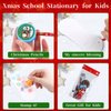CCINEE 216 Pcs Christmas School Stationary Set for Kids,24 Sets Xmas Party Favors Bulk with Pencils Erasers Treat Bags Stickers for Christmas Goodie Bag Stuffers Gift Exchange Holiday Party Supplies