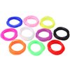 Senkary 120 Pieces Colorful Silicone Jelly Bracelets Nonluminous Stretchy 80s Bracelets Bands Hair Ties for Party Favors, Adults, Women (10 Colors)