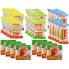eFrutti Gummi Candy Variety Party Set: 8 Pizzas, 10 Mini Burgers, 10 Sour Mini Burgers, 10 Hotdogs (38 total)