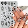 8 Sheets Halloween Ghost Nail Art Stickers Self-Adhesive Halloween Nail Decals Scary Spider Bat Heart Spider Web Nail Stickers for Nail Art Bat Moon Halloween Nail Decorations for Women Manicure Art