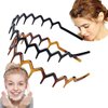 Galepromot 2Pcs Zigzag Headband Headband with Teeth Tooth Headband for Women Girls Plastic Wavy Hair Comb Headband Zig Zag Black Plastic Tooth Hair Comb Plastic Headband Hair Accessories