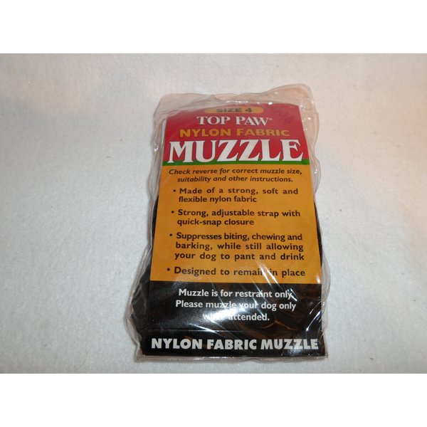 Top Paw. Size 4. Nylon Fabic Dog Muzzle