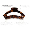 TELETIES - Medium Open Claw Clip - Strong Grip, Bendable Teeth, Comfortable Open Cutout Design - Ideal for Long, Thin to Medium, Curly, or Wavy Hair - For All Hair Textures - Tortoise