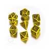 Celtic 3D Revised Yellow & Black Dice Set (7) [Refreshed Design]