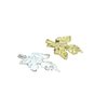 Generic Small gold or silver metal maple leaf alligator hair clip for fine thin hair (Primary color: Silver)