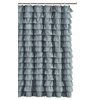 spring Home Waterfall Silver Ruffled Shower Curtain Size 72 x 72 inch
