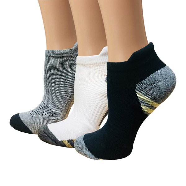 Copper Compression Socks Women and Men 3 Pairs - Circulation Arch Support Plantar Fasciitis Running Ankle Socks