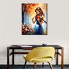 Fashion Girl Playing Violin Oil Painting Women Musician Paint by Number Kits 16 x 20 inch Canvas Decor Flowers DIY Paintwork for Kids Adults Beginner with Brushes and Acrylic Pigment (Without Frame)