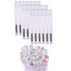 Disposable Mascara Brushes Diamond Eyelash Spoolies Makeup Brush Mascara Wand in Sanitary Tube Lash Supplies. ¡­ (50 Pcs, Clear)