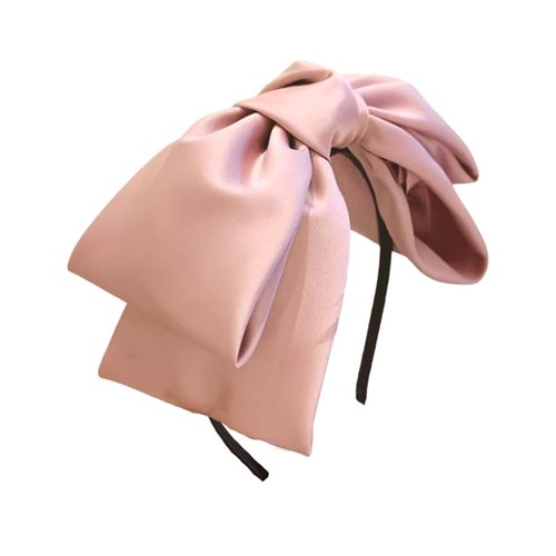 AIUPUOC Pink Hair Bow HeadBands for Women Girls Pink Big Bow Hair Accessories for Styling Hair Hoop Ribbon Hair Bow Headbands Fashion Knot Hair Band Bows Hair Accessories 1Pcs