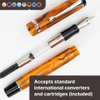 Conklin Duragraph Fountain Pen Amber - Stub Nib, Premium Writing Instrument for Calligraphy & Signatures