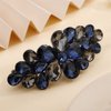 Aimimier Flower Crystal Hair Clip Fashion Rhinestone Barrettes Alligator Snap Hair Clips Ponytail Holder Bridal Hair Accessories for Women Girls (Blue)