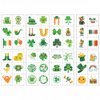48pcs St Patricks Day Glitter Styles Temporary Tattoos,Clover Gold Coin Luck Hat Expression Tattoos Sticker St Patrick's Day Kiss Me I'm Irish Party | Holiday Party Accessories Arts and Crafts,8 sheet