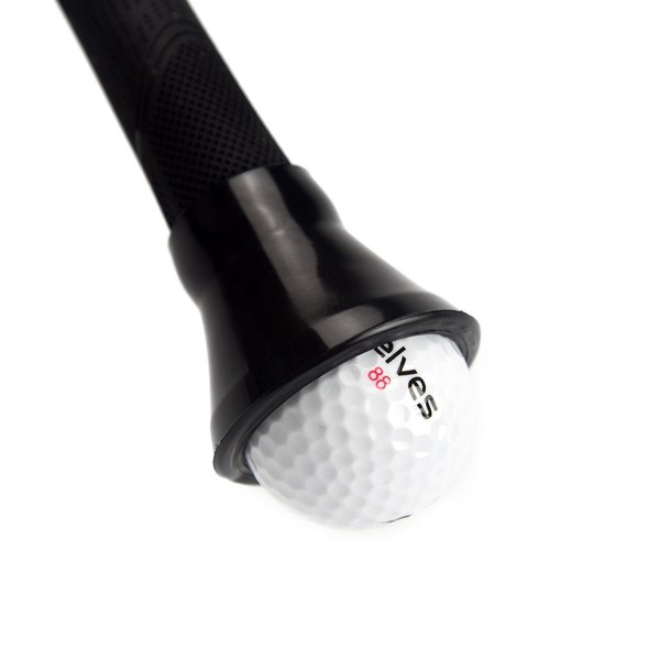ELVES Golf Ball Pick-up Suction Cup Sticks on Putter，Putter Ball Pick up,Golf Ball Retriever for Putter Grips,Golf Ball Grabber Suction Cup Pick Up Back Saver Put On Putter Grip-Rubber (black)