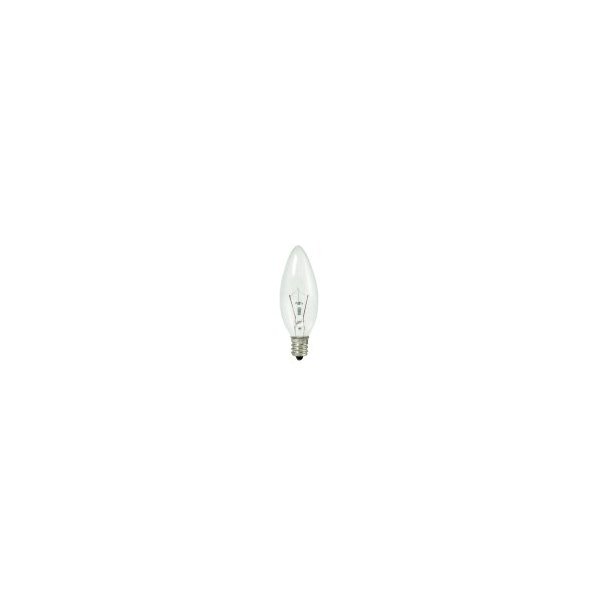 Bulbrite 460020 20PK - 25W - Torpedo B8 - E12 Base - 120V - 2600K - 3,000Hrs - Dimmable - Clear - Krystal Touch Krypton